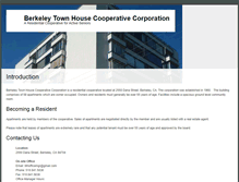 Tablet Screenshot of berkeleytownhouse.com